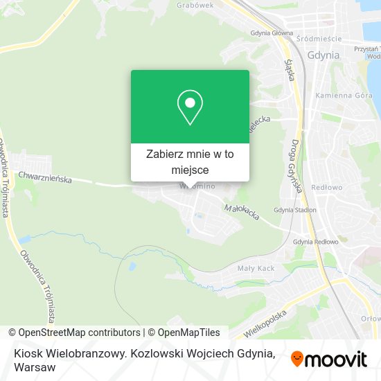 Mapa Kiosk Wielobranzowy. Kozlowski Wojciech Gdynia