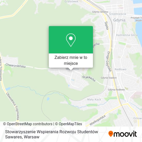 Mapa Stowarzyszenie Wspierania Rozwoju Studentów Sawares