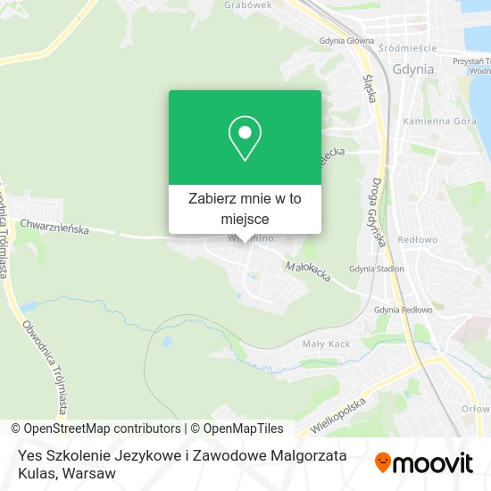 Mapa Yes Szkolenie Jezykowe i Zawodowe Malgorzata Kulas