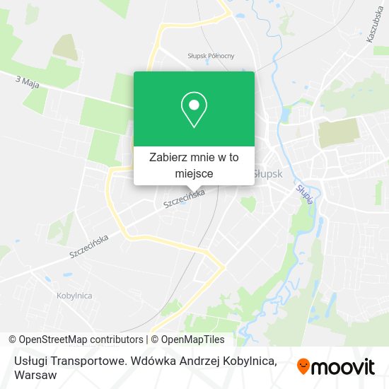 Mapa Usługi Transportowe. Wdówka Andrzej Kobylnica