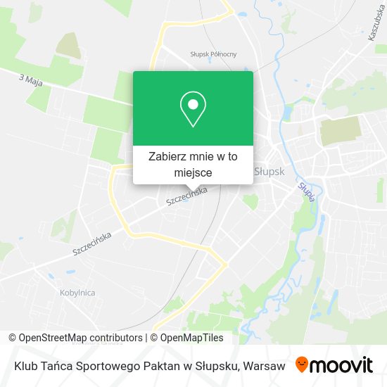 Mapa Klub Tańca Sportowego Paktan w Słupsku