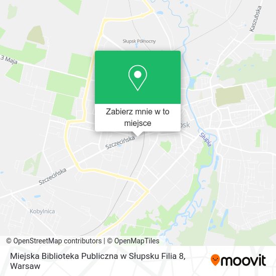 Mapa Miejska Biblioteka Publiczna w Słupsku Filia 8