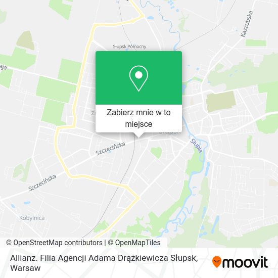 Mapa Allianz. Filia Agencji Adama Drążkiewicza Słupsk