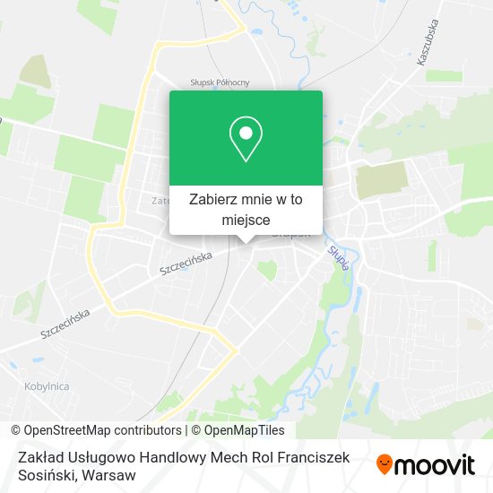 Mapa Zakład Usługowo Handlowy Mech Rol Franciszek Sosiński
