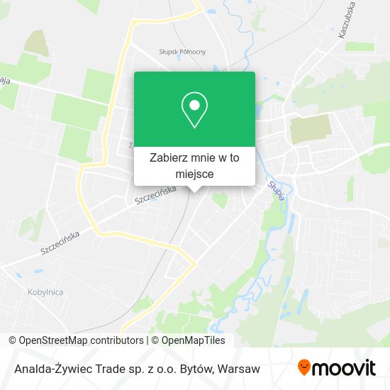 Mapa Analda-Żywiec Trade sp. z o.o. Bytów