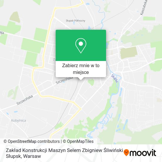 Mapa Zakład Konstrukcji Maszyn Selem Zbigniew Śliwiński Słupsk