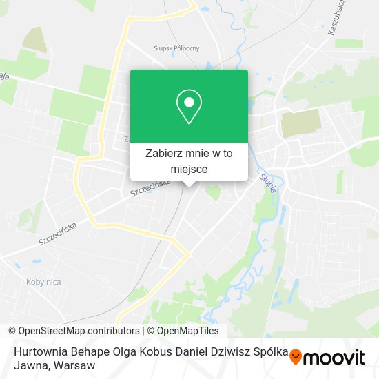 Mapa Hurtownia Behape Olga Kobus Daniel Dziwisz Spólka Jawna