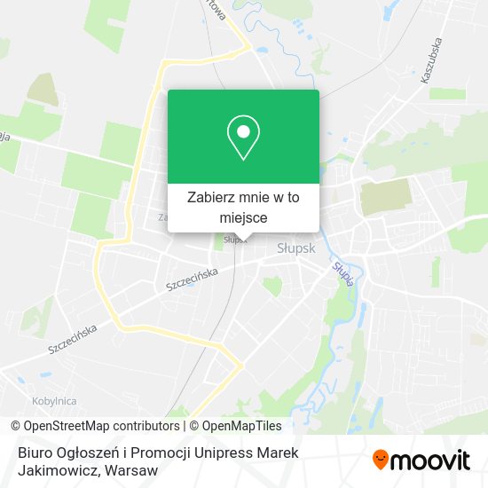 Mapa Biuro Ogłoszeń i Promocji Unipress Marek Jakimowicz