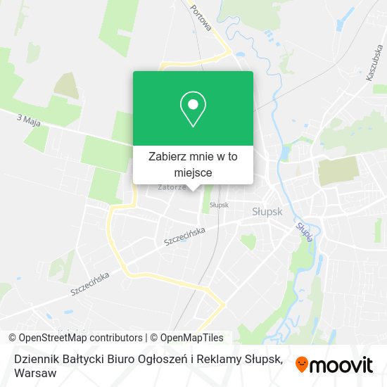 Mapa Dziennik Bałtycki Biuro Ogłoszeń i Reklamy Słupsk