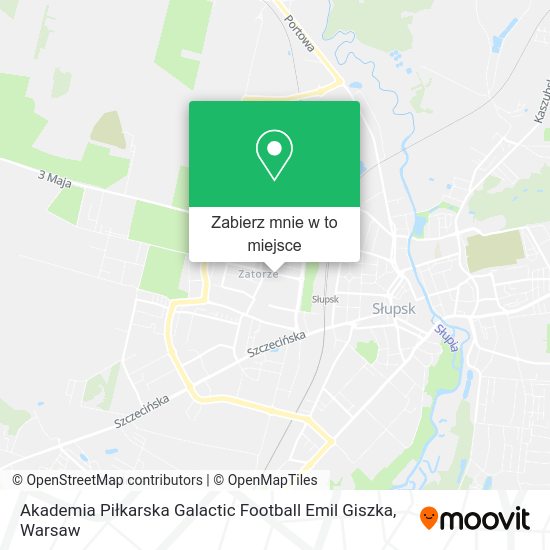 Mapa Akademia Piłkarska Galactic Football Emil Giszka