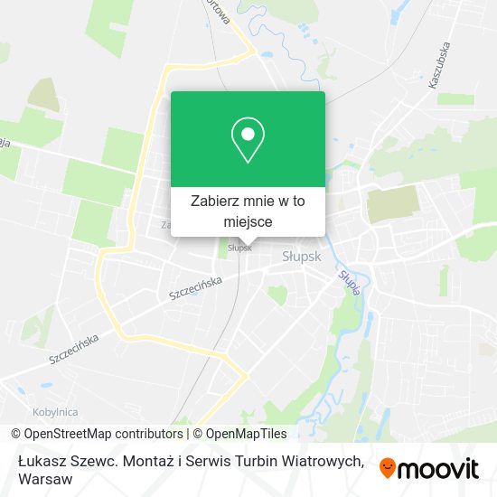 Mapa Łukasz Szewc. Montaż i Serwis Turbin Wiatrowych