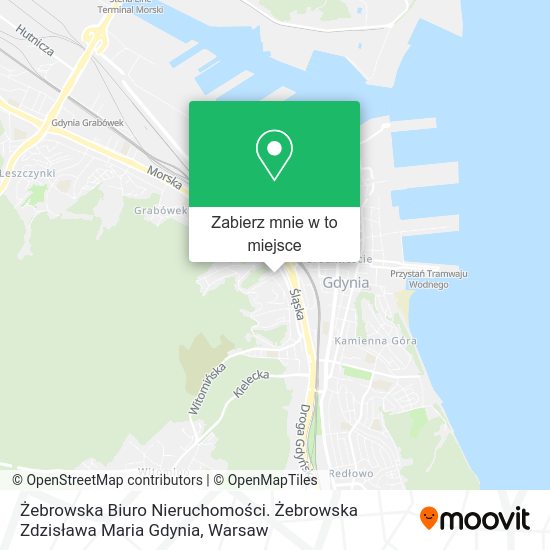 Mapa Żebrowska Biuro Nieruchomości. Żebrowska Zdzisława Maria Gdynia