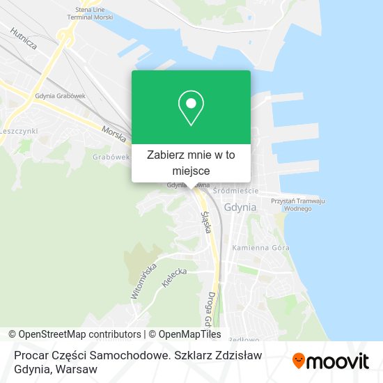 Mapa Procar Części Samochodowe. Szklarz Zdzisław Gdynia