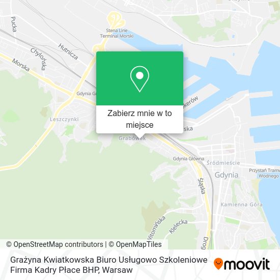 Mapa Grażyna Kwiatkowska Biuro Usługowo Szkoleniowe Firma Kadry Płace BHP