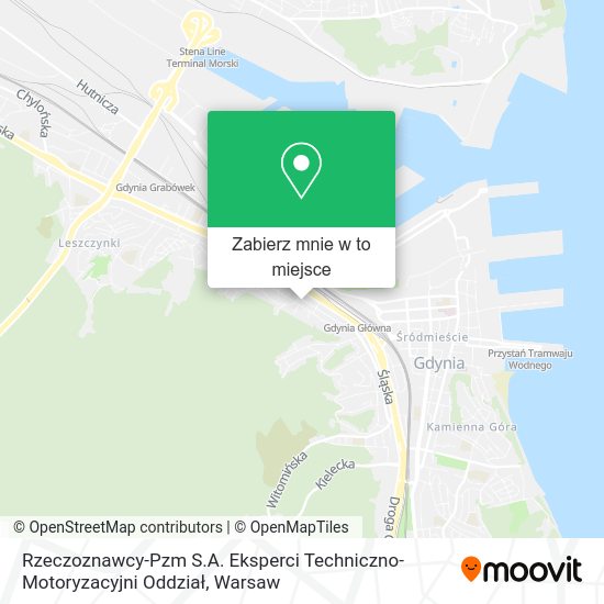 Mapa Rzeczoznawcy-Pzm S.A. Eksperci Techniczno-Motoryzacyjni Oddział