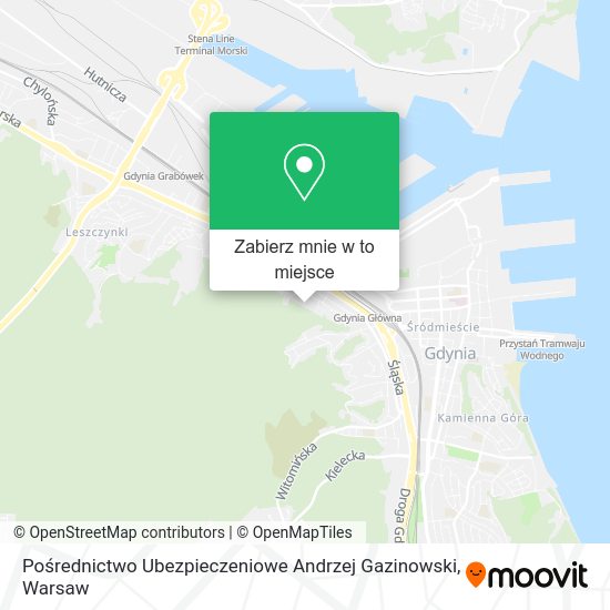 Mapa Pośrednictwo Ubezpieczeniowe Andrzej Gazinowski