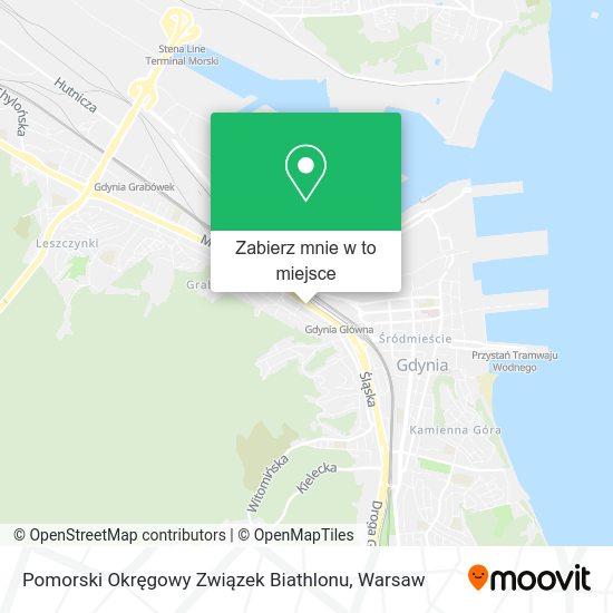 Mapa Pomorski Okręgowy Związek Biathlonu