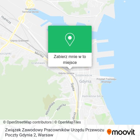 Mapa Związek Zawodowy Pracowników Urzędu Przewozu Poczty Gdynia 2