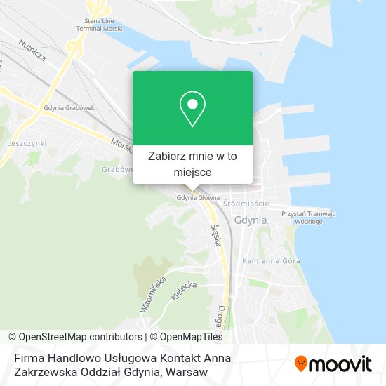 Mapa Firma Handlowo Usługowa Kontakt Anna Zakrzewska Oddział Gdynia