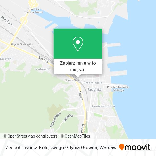 Mapa Zespół Dworca Kolejowego Gdynia Główna