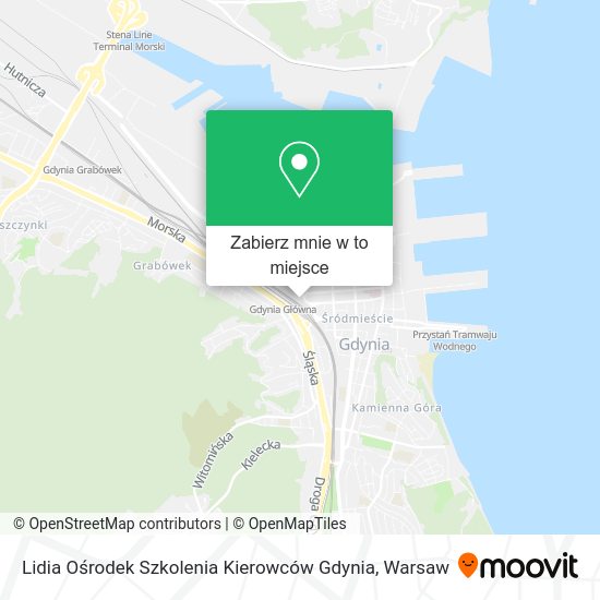 Mapa Lidia Ośrodek Szkolenia Kierowców Gdynia