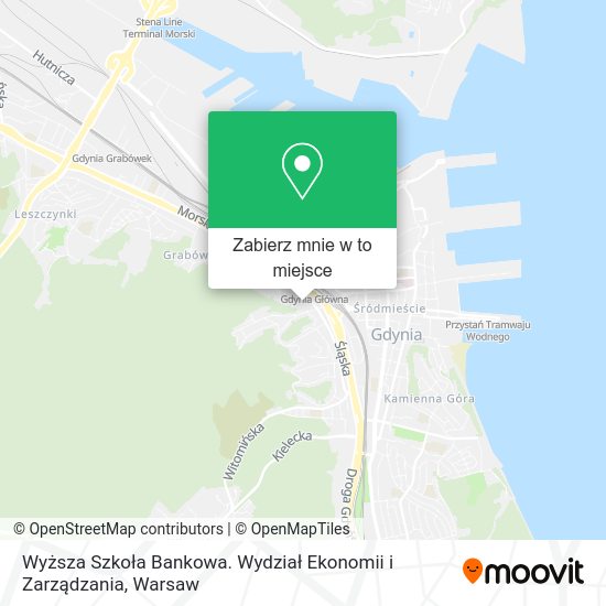 Mapa Wyższa Szkoła Bankowa. Wydział Ekonomii i Zarządzania