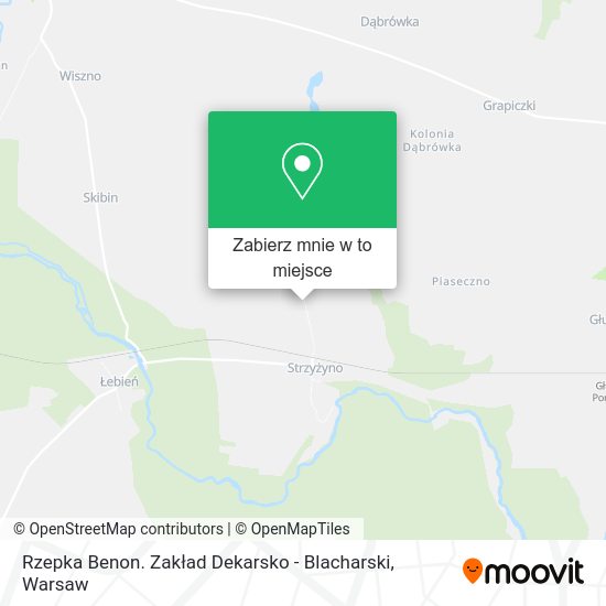 Mapa Rzepka Benon. Zakład Dekarsko - Blacharski