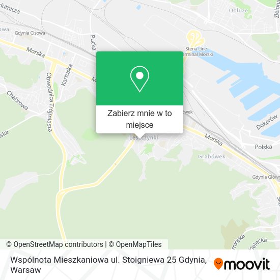 Mapa Wspólnota Mieszkaniowa ul. Stoigniewa 25 Gdynia