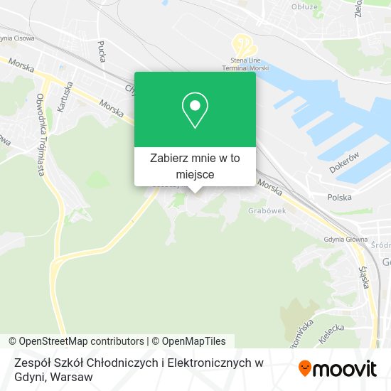 Mapa Zespół Szkół Chłodniczych i Elektronicznych w Gdyni