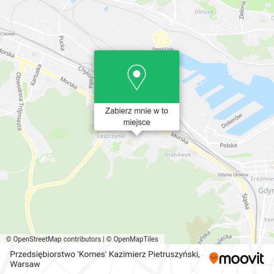 Mapa Przedsiębiorstwo 'Komes' Kazimierz Pietruszyński