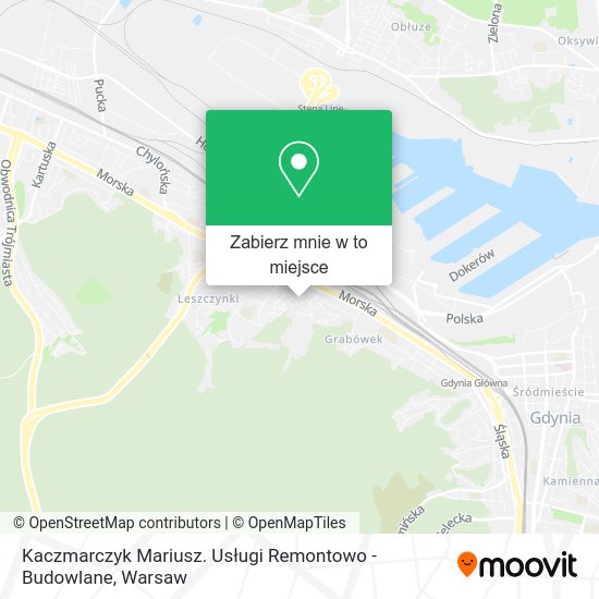 Mapa Kaczmarczyk Mariusz. Usługi Remontowo - Budowlane