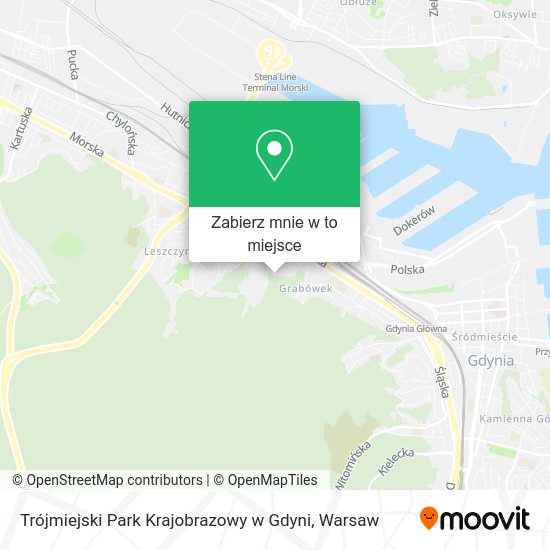 Mapa Trójmiejski Park Krajobrazowy w Gdyni