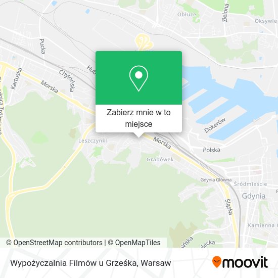 Mapa Wypożyczalnia Filmów u Grześka