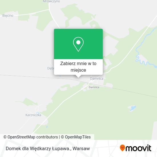 Mapa Domek dla Wędkarzy Łupawa.