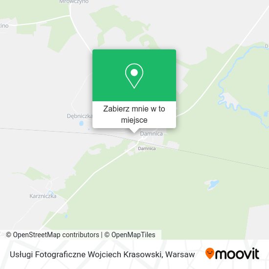 Mapa Usługi Fotograficzne Wojciech Krasowski