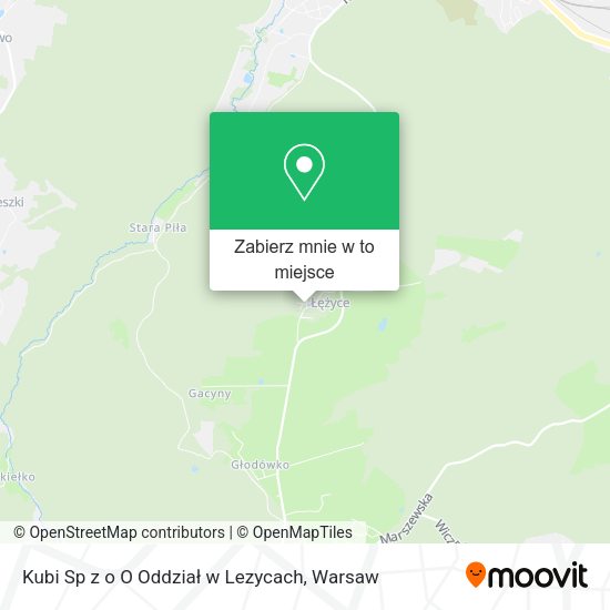 Mapa Kubi Sp z o O Oddział w Lezycach