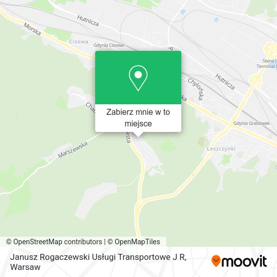 Mapa Janusz Rogaczewski Usługi Transportowe J R