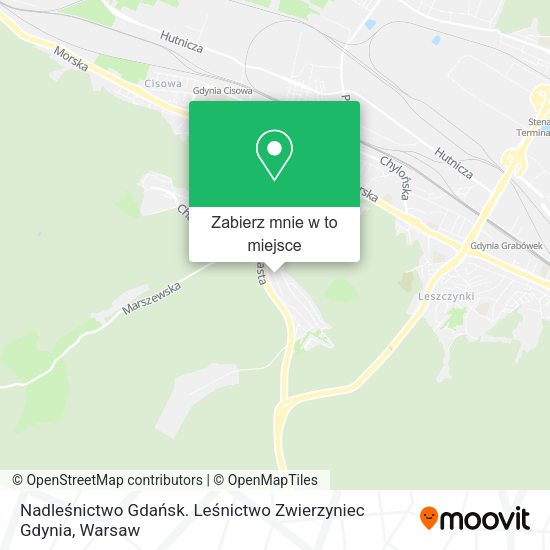 Mapa Nadleśnictwo Gdańsk. Leśnictwo Zwierzyniec Gdynia