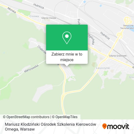 Mapa Mariusz Kłodziński Ośrodek Szkolenia Kierowców Omega