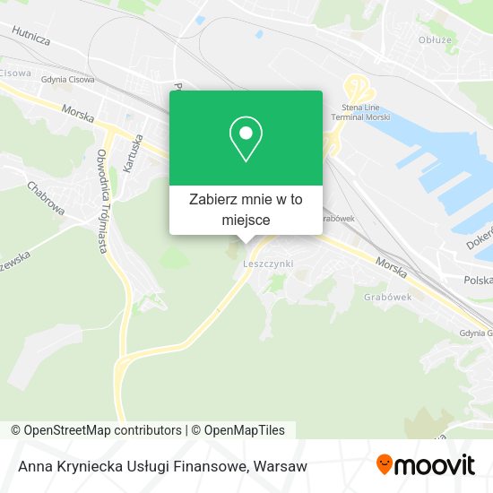 Mapa Anna Kryniecka Usługi Finansowe