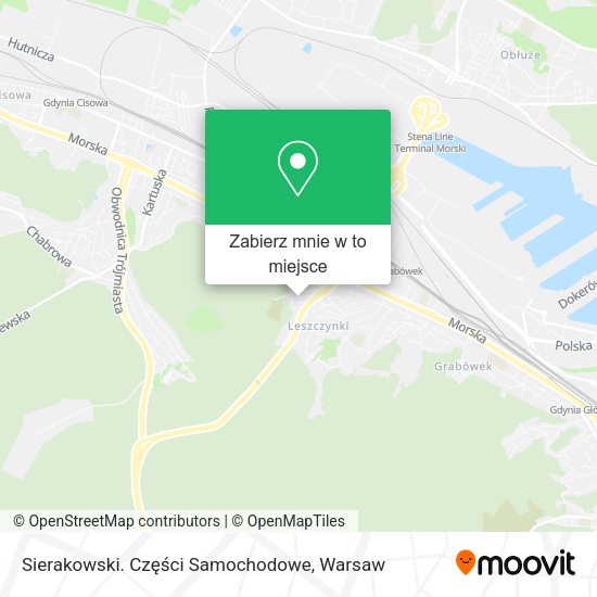 Mapa Sierakowski. Części Samochodowe