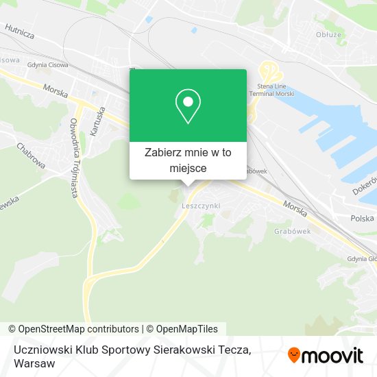 Mapa Uczniowski Klub Sportowy Sierakowski Tecza