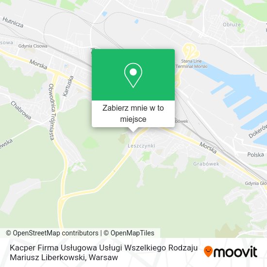 Mapa Kacper Firma Usługowa Usługi Wszelkiego Rodzaju Mariusz Liberkowski