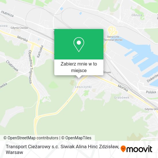 Mapa Transport Cieżarowy s.c. Siwiak Alina Hinc Zdzisław