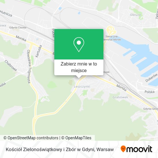 Mapa Kościół Zielonoświątkowy i Zbór w Gdyni