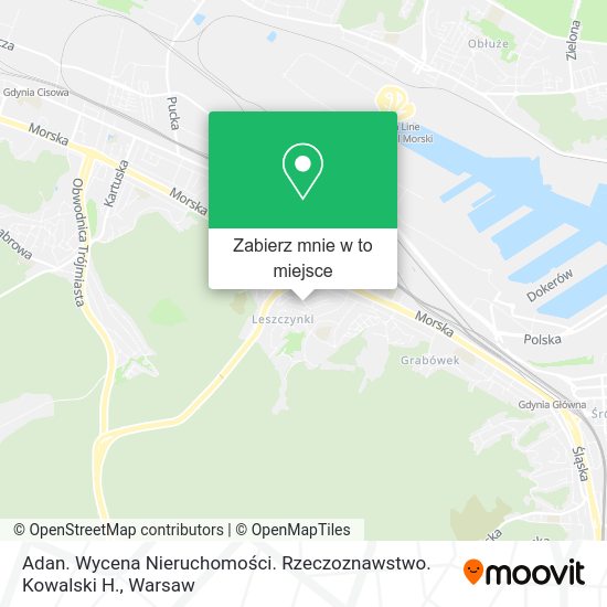 Mapa Adan. Wycena Nieruchomości. Rzeczoznawstwo. Kowalski H.