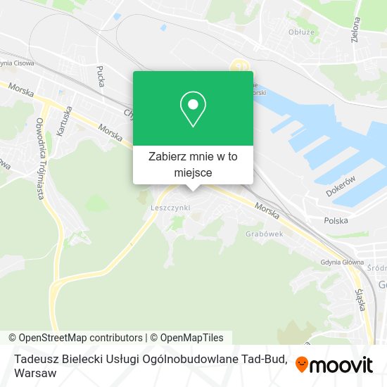 Mapa Tadeusz Bielecki Usługi Ogólnobudowlane Tad-Bud