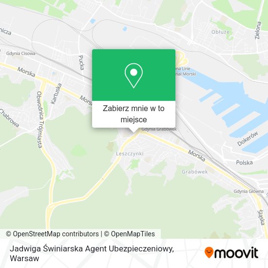 Mapa Jadwiga Świniarska Agent Ubezpieczeniowy