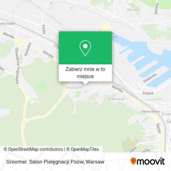 Mapa Groomer. Salon Pielęgnacji Psów