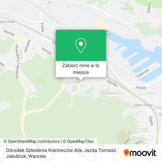 Mapa Ośrodek Szkolenia Kierowców Alle Jazda Tomasz Jakubiuk